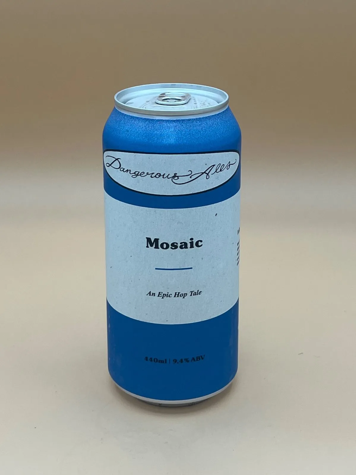 A can of Dangerous Ales ‘An Epic Hop Tale’ Mosaic triple IPA